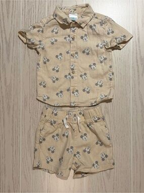 Disney Baby Boys 18M Mickey‎ Mouse Outfit Set Shirt Shorts Summer